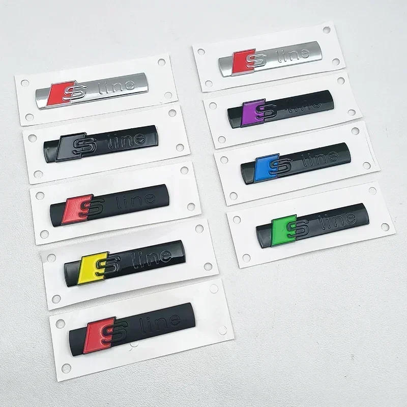 

2pcs 3D ABS Sline Logo S Line Emblem Car Fender Badge For Audi A1 A2 A3 A4 A5 A6 A7 A8 Q2 Q5 Q7 Q3 TT S Line Sticker Accrssorie