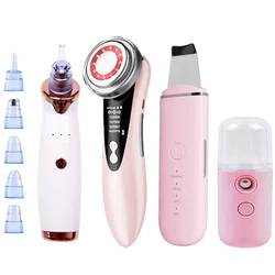 4 In 1 Face Lift Devices Face Massager Led Skin Rejuvenation Machine Ultrasonic Skin Scrubber Blackhead Remover Face Steamer