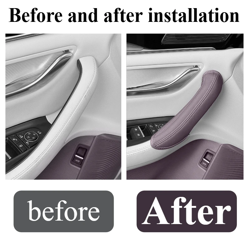 PU Leather Door Handle Cover - Full Wrap Protector w/Hook & Loop Installation car Accessories ​​For BYD Song Plus DM-i 2020-2025