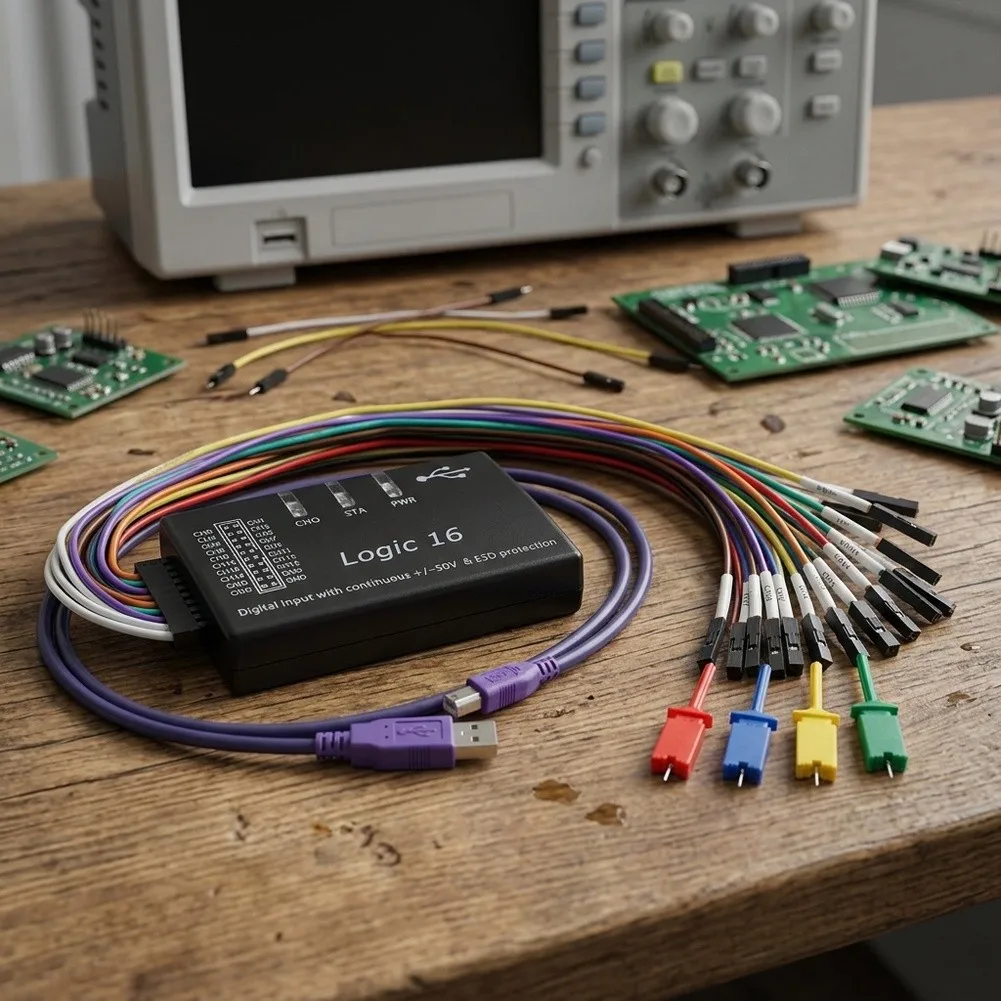 For logic Analyzer Device with 16 Digital Inputs and 100M Sampling for Educational Research Projects and Industrial R&D