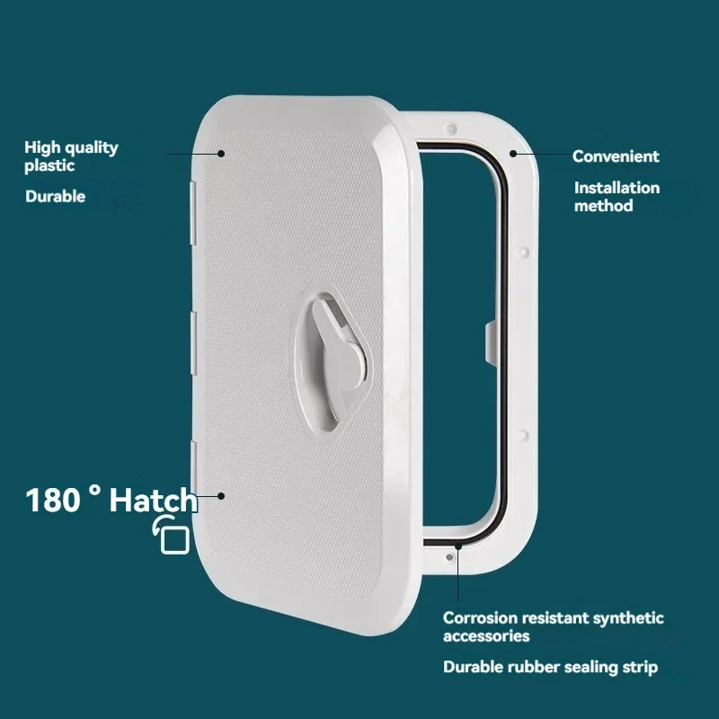 

New Trailer RV Accessories Storage Cover Storage Hatch Door Marine Square Deck Cover Hand Hole Storage Box Cover