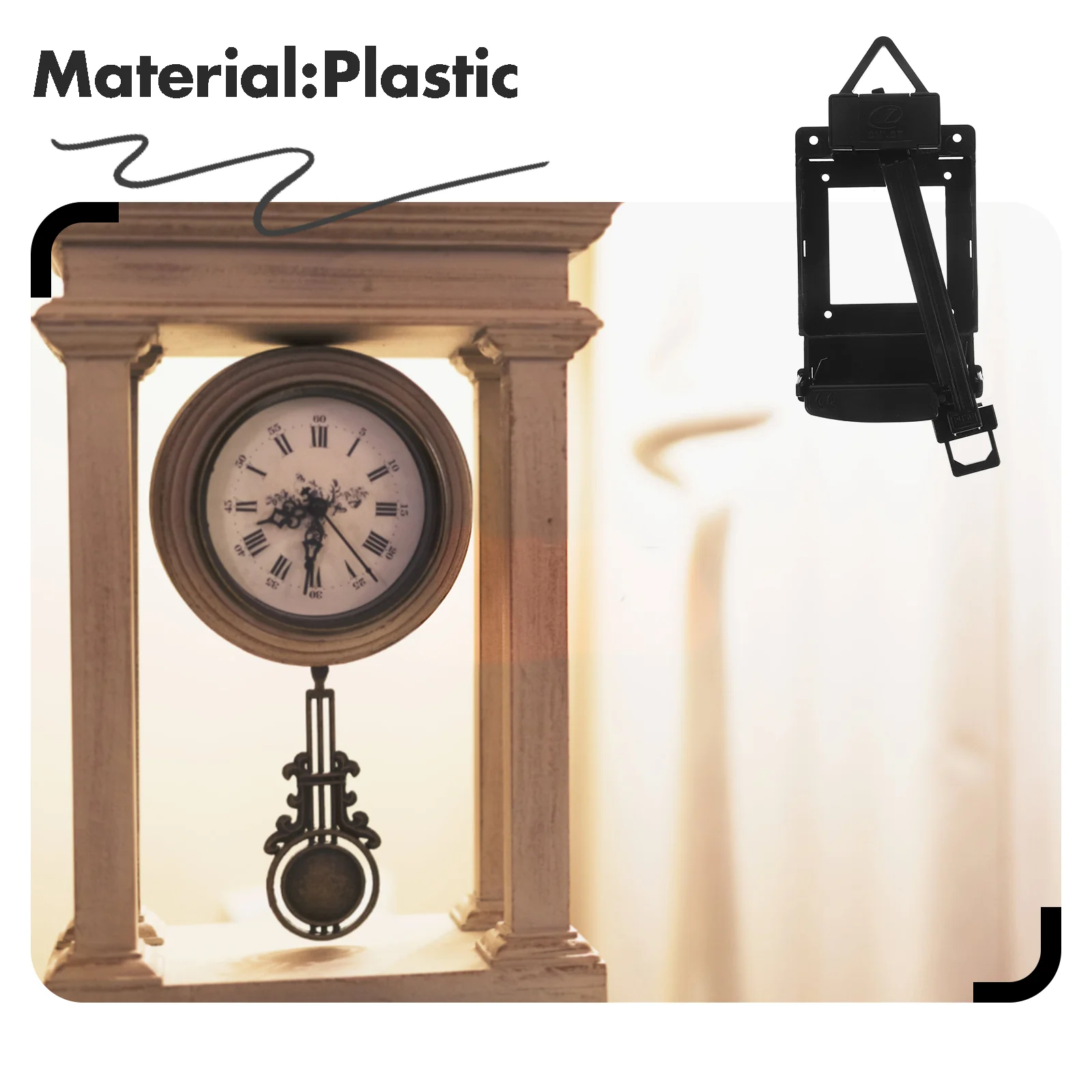 2 Pcs Heavy Pendulum Clock Swing Wall Mechanical Movement Drive Plastic Quartz Unit