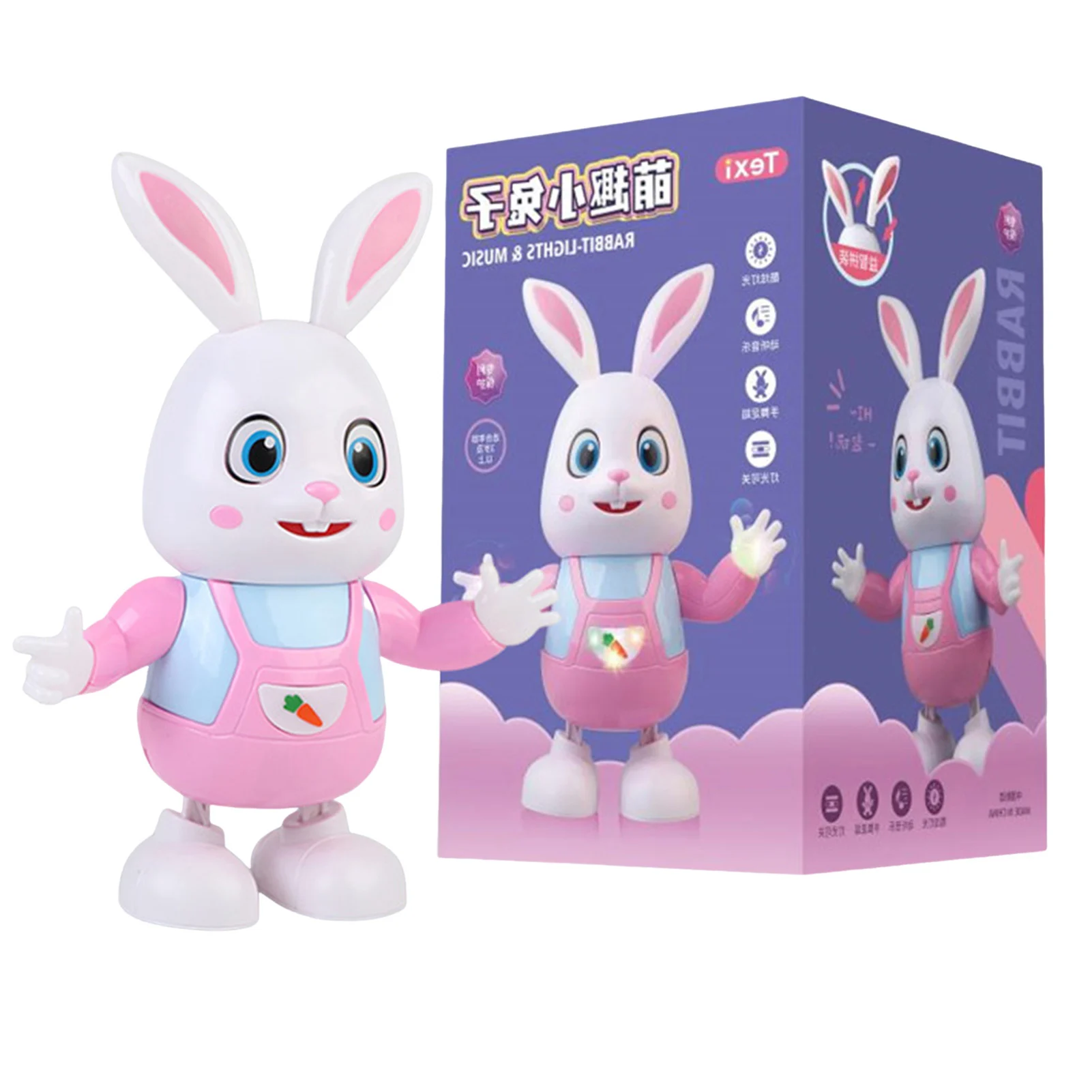 

Electric Dancing Rabbit Toy with Music Lights Educational Toy Musical Lighting Kids Interactive Toy Gift for 1 2 3 Year Toddlers