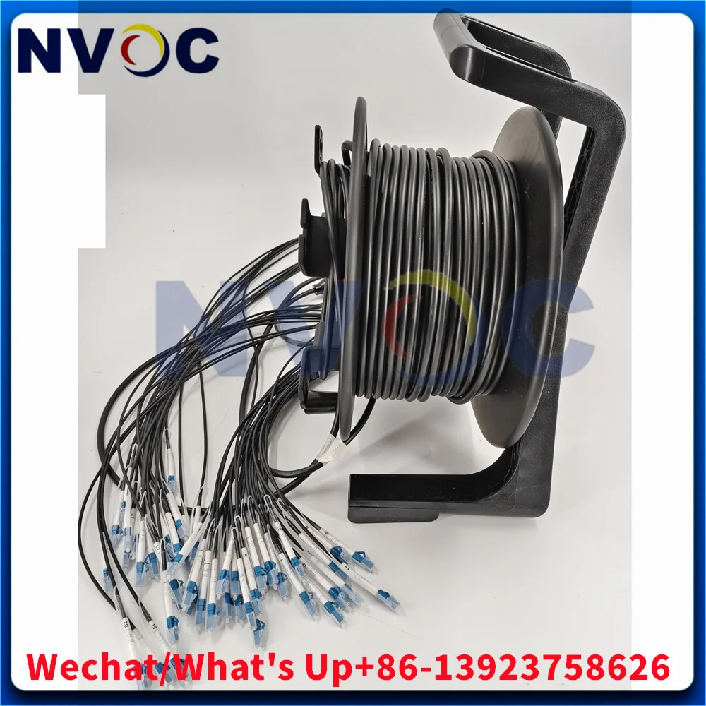 

120M 24C IP67 24Cores TPU Black 7.0mmG657A1 Outdoor PDLC-PDLC SM Armored Fiber Optic Patch Cord Connector Cable with PCD380 Reel