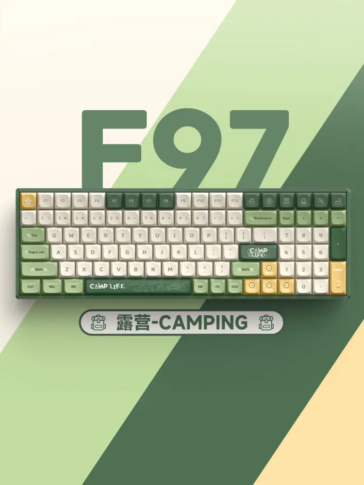 

IQUNIX F97 CAMPING Wireless Mechanical Keyboard Hot Swap RGB Backlight TTC V2switch 260days Long endurance