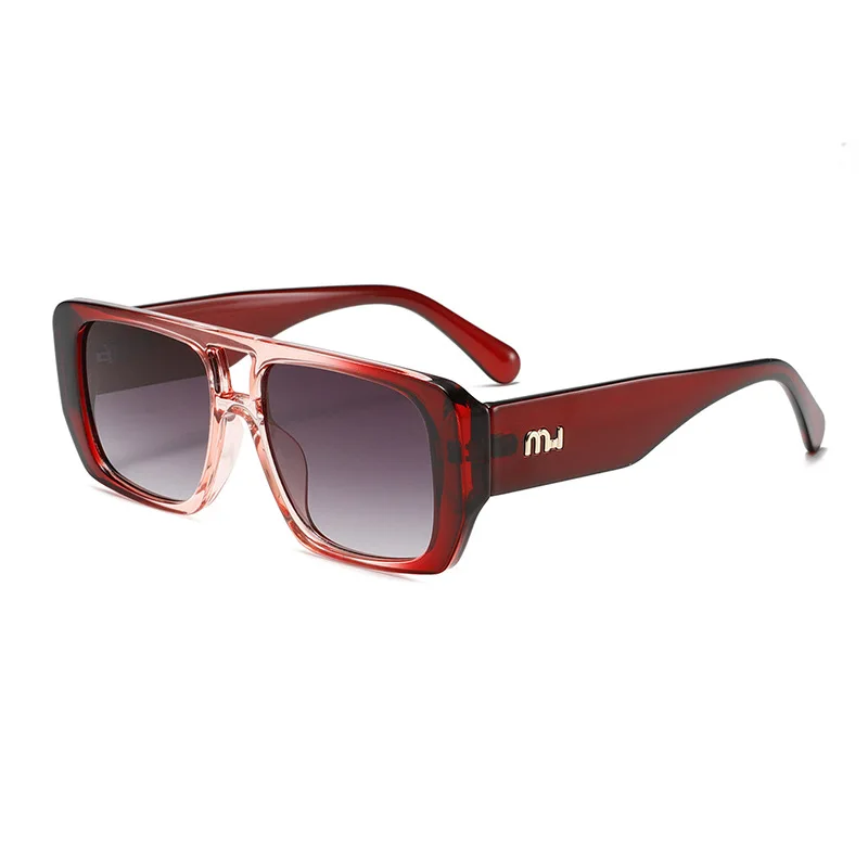 نظارات شمسية بإطار مربع مزدوج الشعاع UV400، نظارات عصرية للحماية من الشمس للاستخدام الخارجي #1