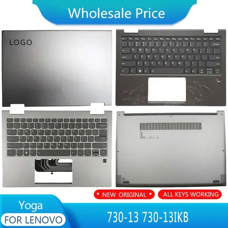 

New For Lenovo Yoga 730-13 730-13IKB Laptop LCD Back Cover Front Bezel Upper Palmrest Bottom Base Case Keyboard Hinges