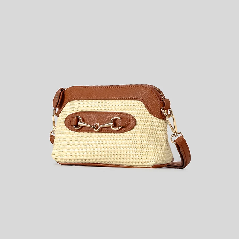 

2025 Small Straw Purse for Women Handmade Rattan Crossbody Bag Summer Vacation High Quality Shoulder Bags
