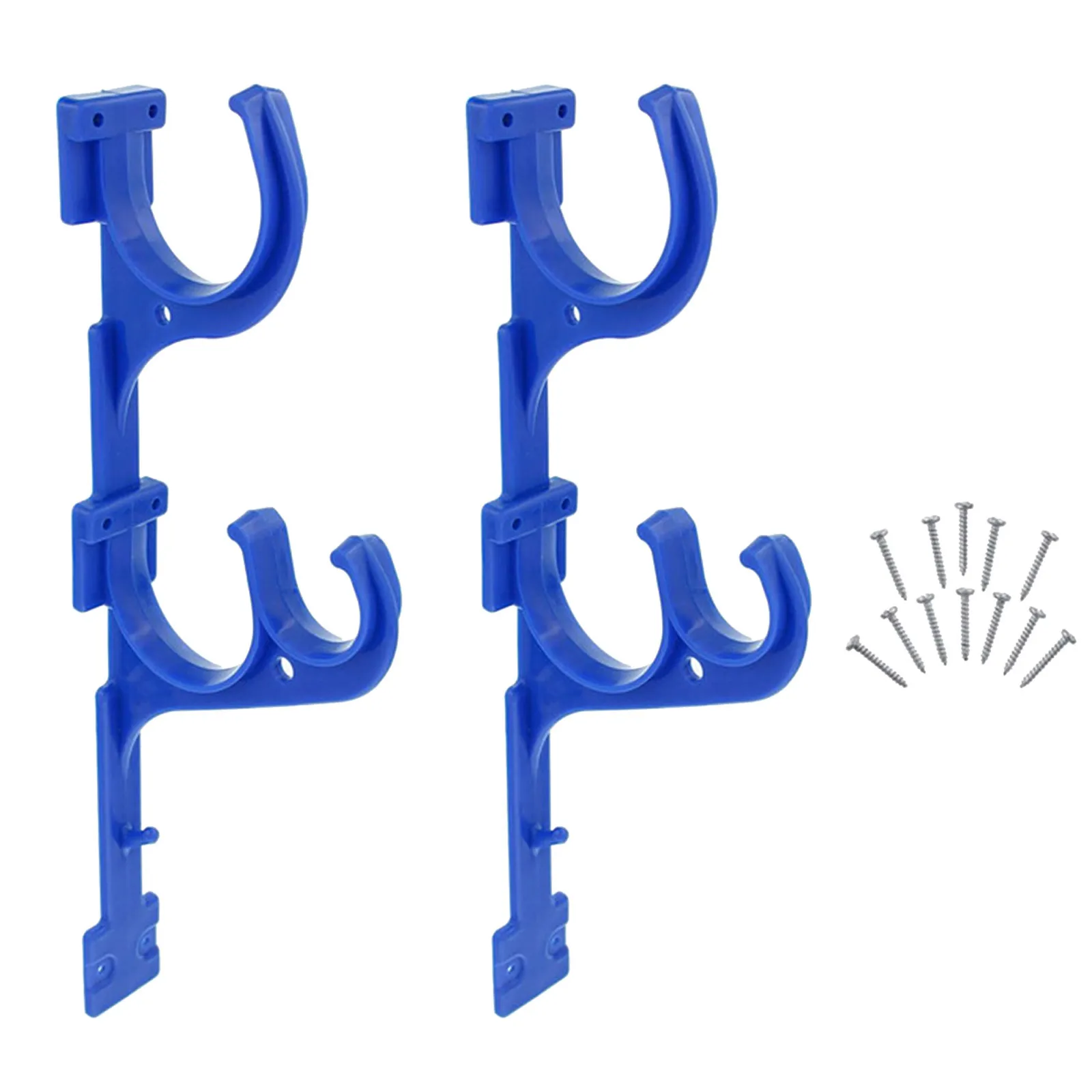

1 set 1 Set Storage Rod For Pool Cleaning Tools Plastic Bracket Holder Net Hook Brush Hanger For Home Garden School Store