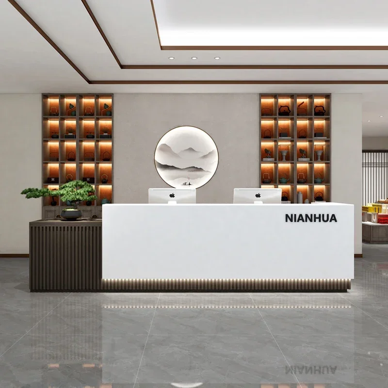 Beauty Salon Reception Desks Office Podium Church Luxury Futuristic Reception Desks Lectern Bancone Reception Office Furniture