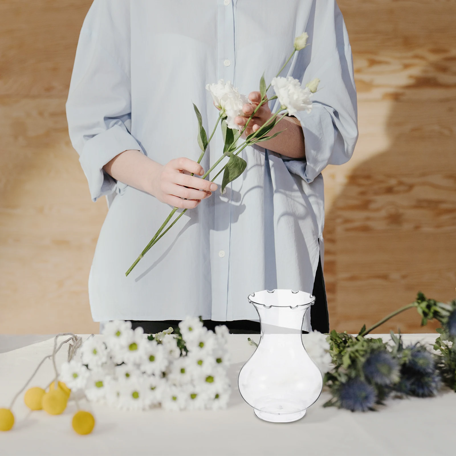 

4pcs Hydroponic Vase Clear Plastic Flower Bud Small Decorative Desk Propagation Vases Planter Indoor Plants Wedding