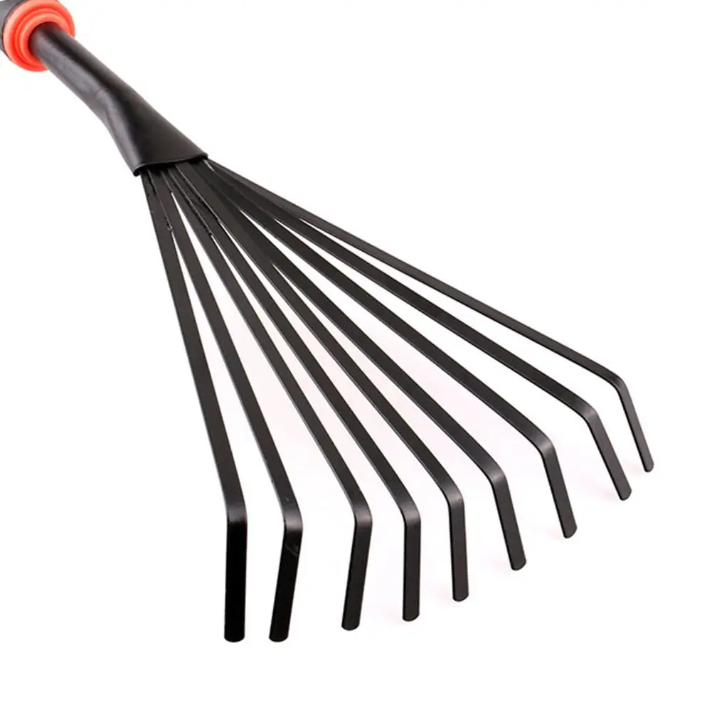 Garden Leaf Rake Hay Deciduous Farming Rake 9 Tooth Gardening Hand Rake Small Garden Rake Gardening Rakes