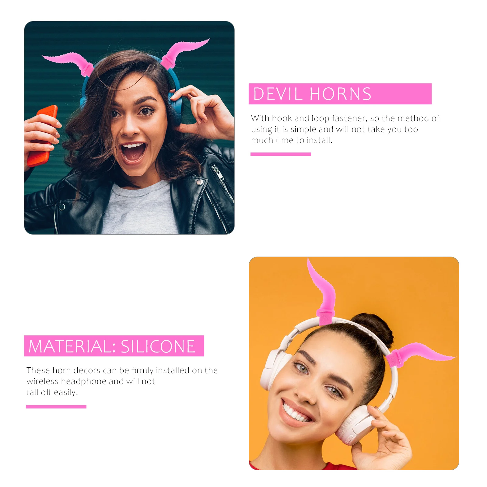 1 زوج الثور القرن سماعة يغطي هوك السحابة قرون الشيطان لسماعات الرأس اللاسلكية الألعاب هالوين تأثيري ديكور الحفلات سماعة