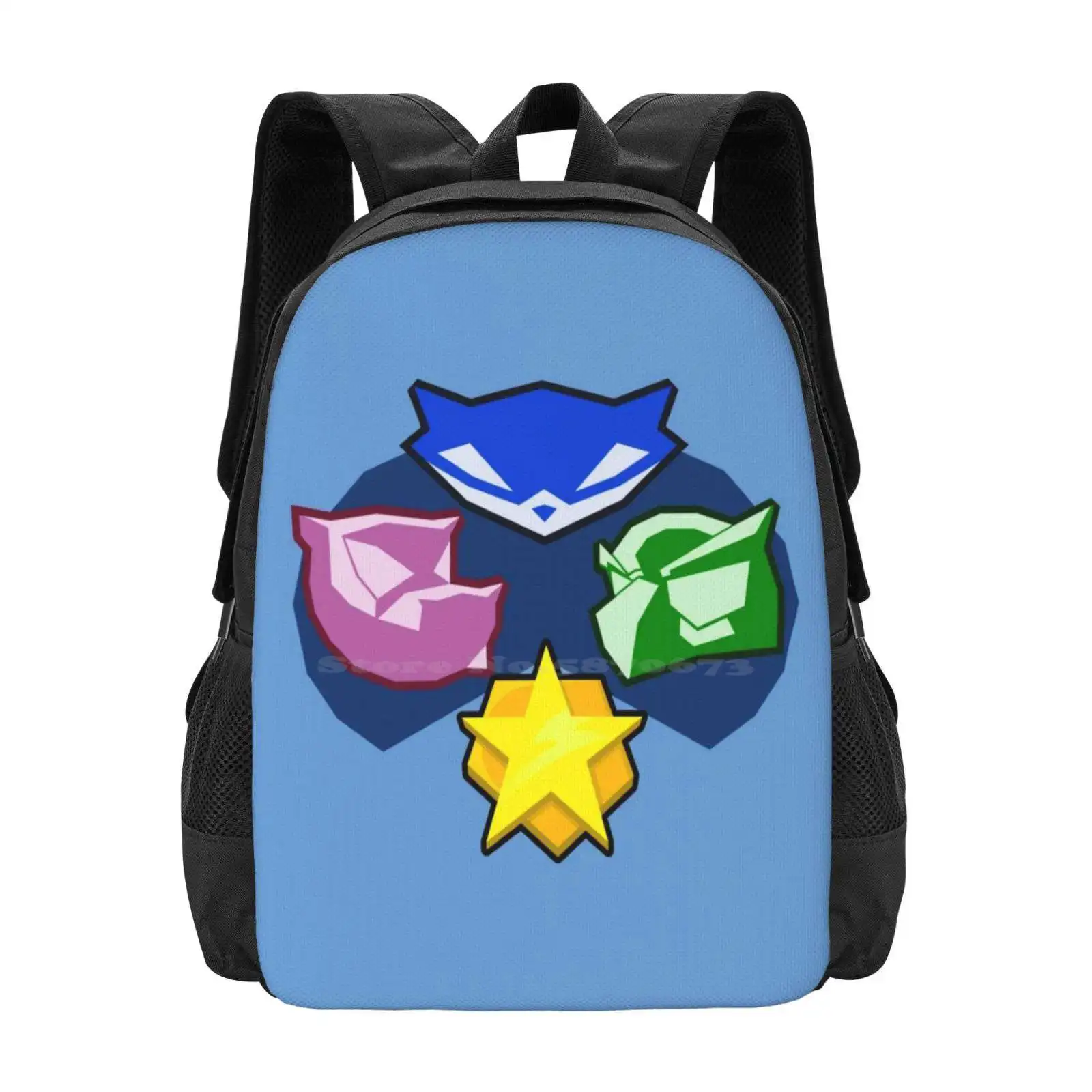 Sly And Co. Gauge 1 Teen College Student Backpack Pattern Design Bags Sly Cooper Murray Carmelita Fox