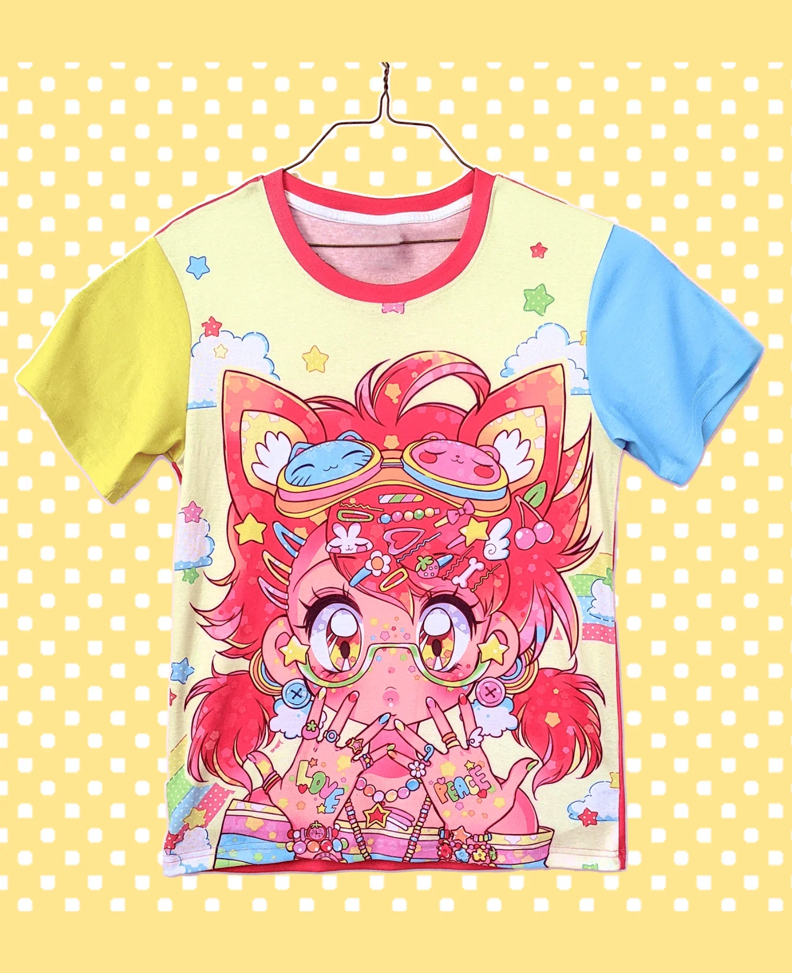 2026 Fashionable Girl Trendy Harajuku Style T-shirt Family Match Loose Large Breathable Short Sleeve Kids Role Playing Clothing