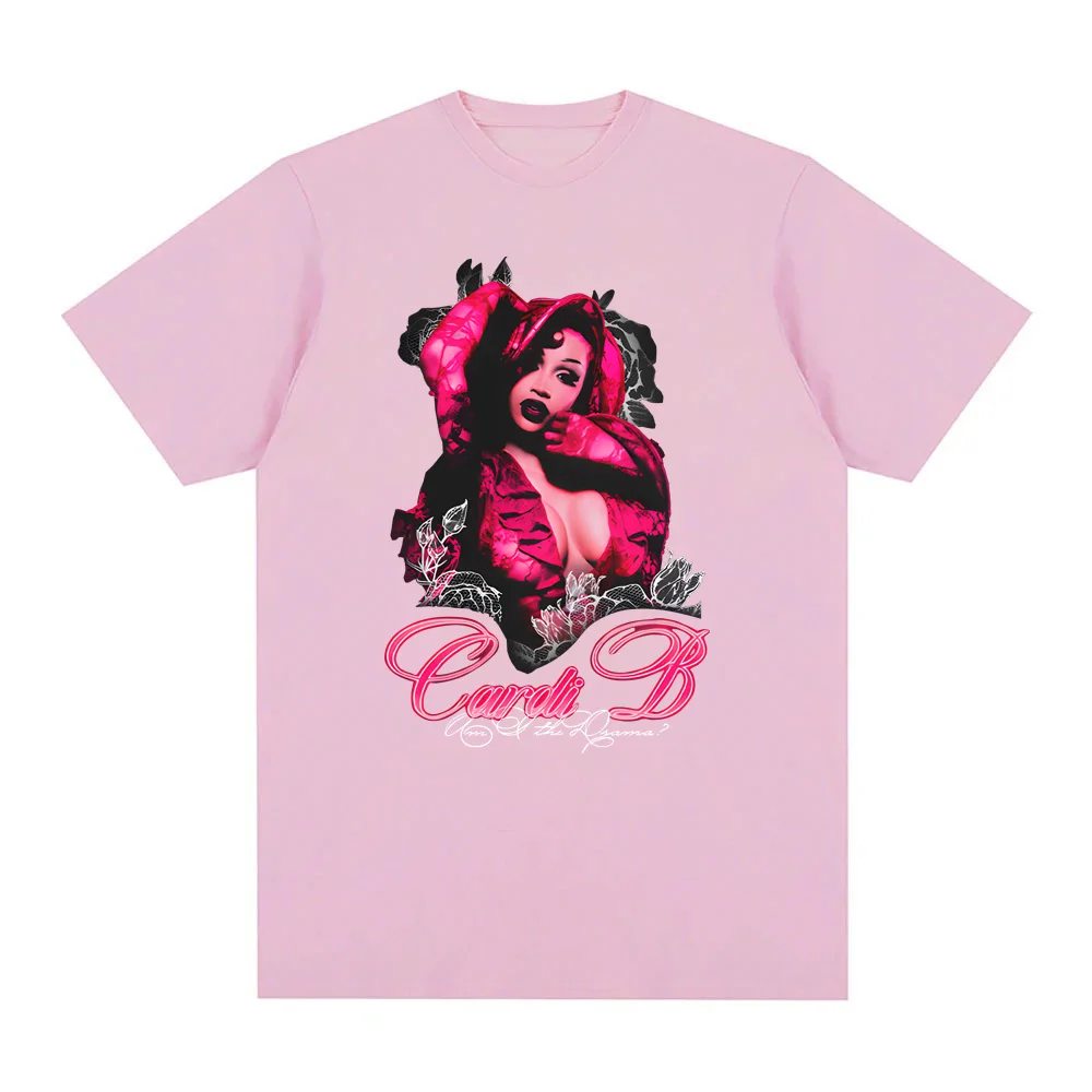 تي شيرت AM I The DRAMA جميل وصغير الحجم تي شيرت كلاسيكي جديد Cardi B تي شيرت علوي على الطراز القوطي الجرونج برقبة دائرية تي شيرت نسائي/ذكور عالي الجودة