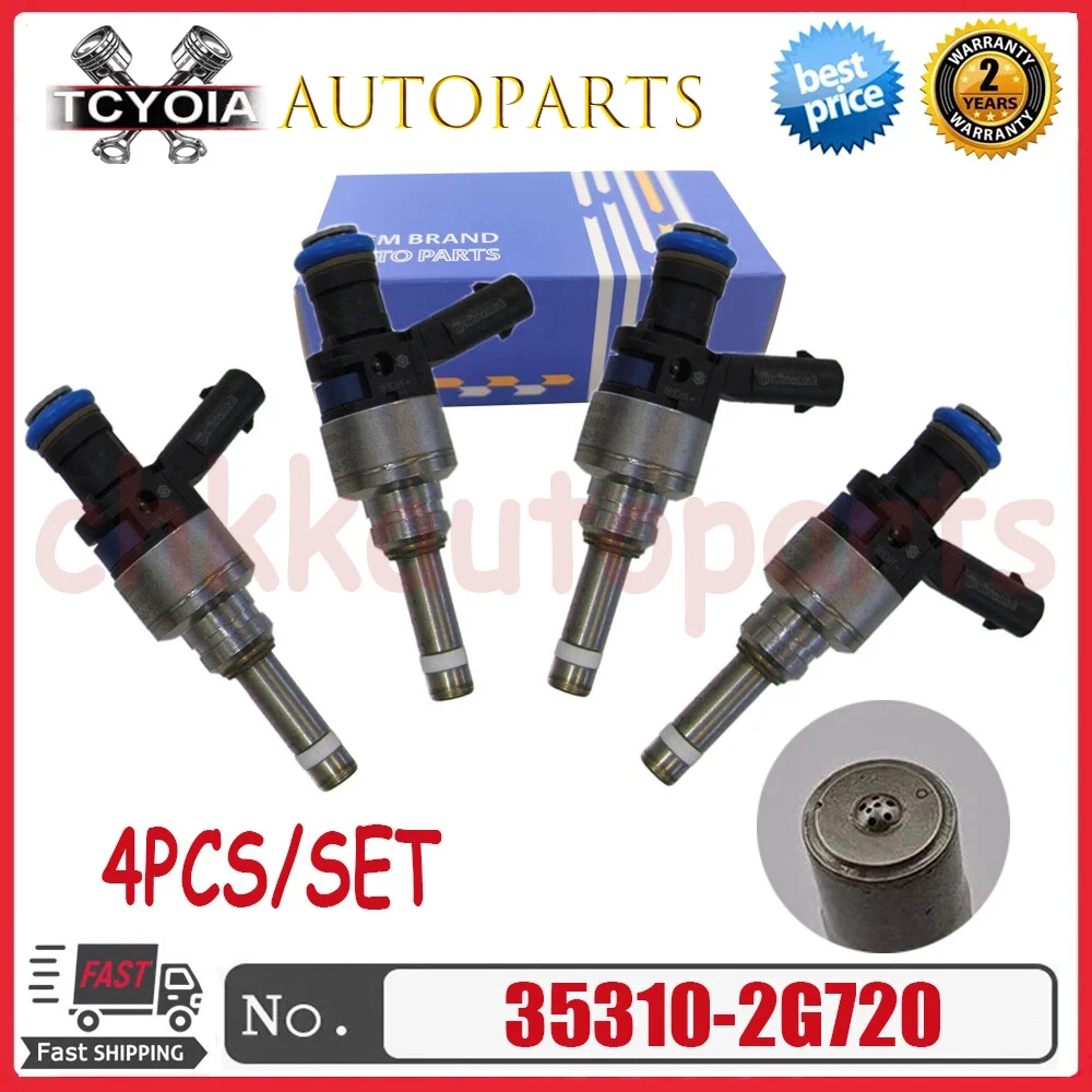 

Новый 4 шт. 35310-2G720 топливная форсунка для HYUNDAI и KIA SANTA FE SONATA OPTIMA SPORTAGE 2.0L L4 с турбонаддувом 2.4L L4