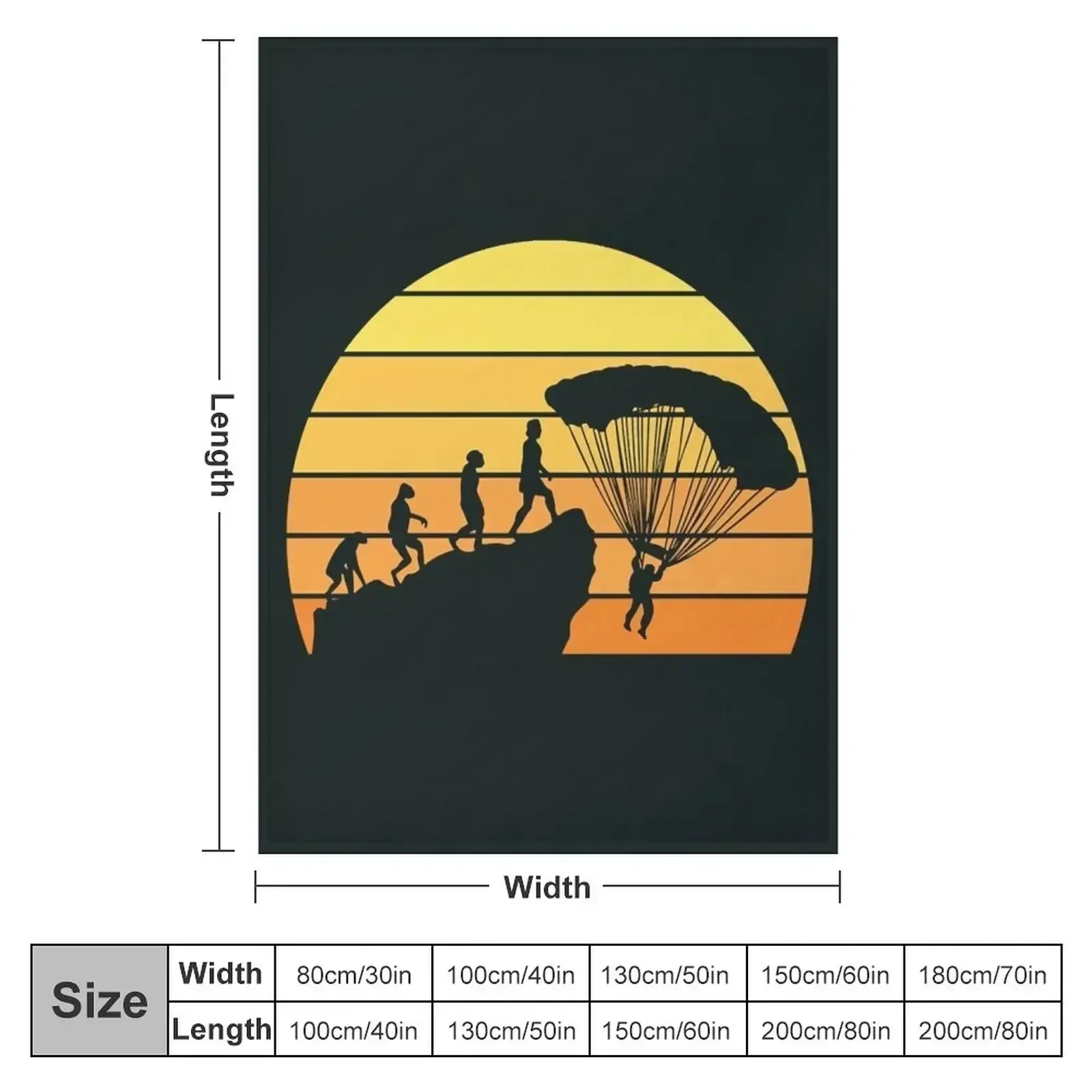 Parachuting Evolution Sky Diving Sky Dive Free-Falling Throw Blanket Plaid on the sofa for winter Soft Big Furrys Blankets