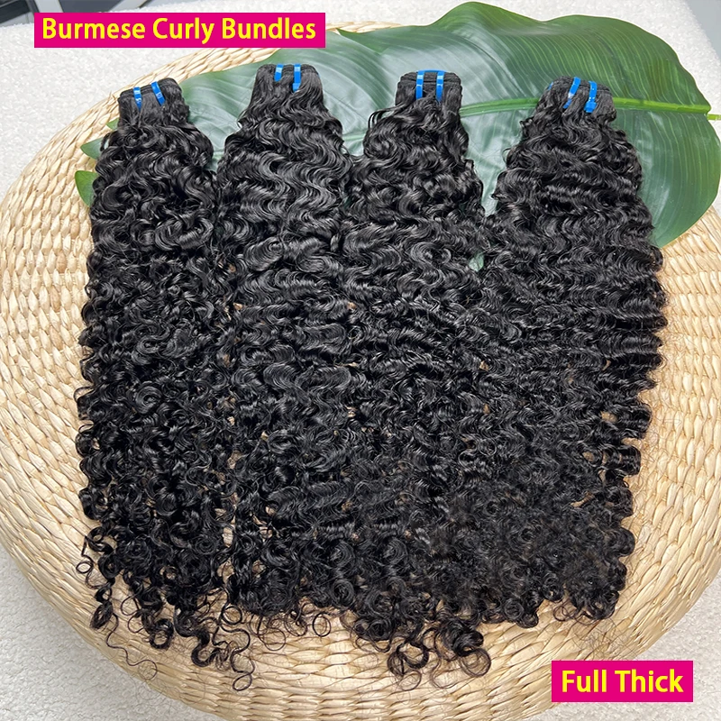 

Натуральные вьетнамские волосы 18A Burmese Curly, 100% необработанные, натуральные, двойная прядь, натуральный цвет, 1/3/4 шт.