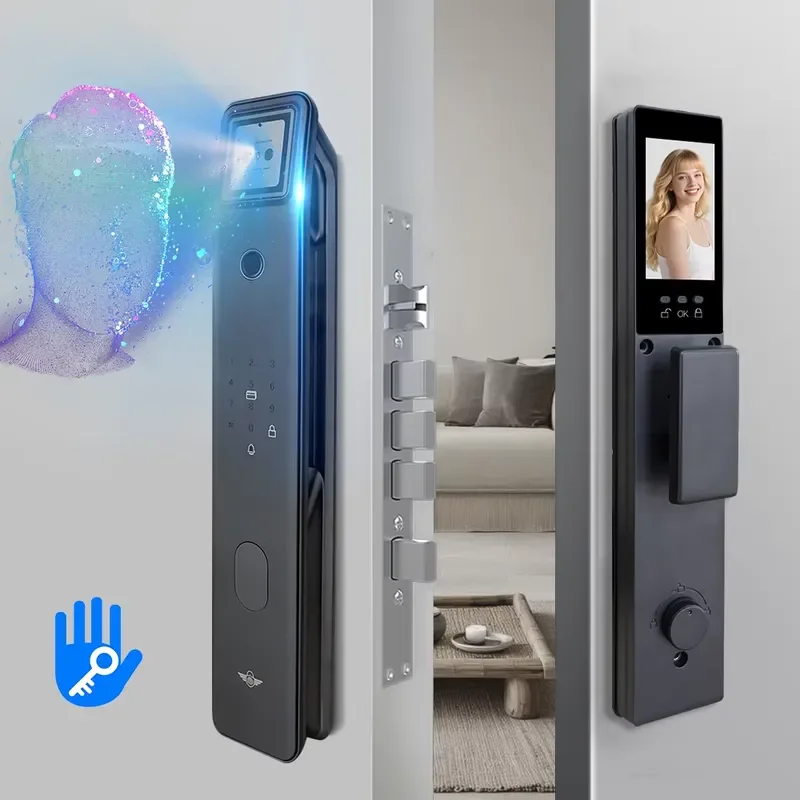 【CHIMU HOME】 TTLOCK 3D Face Smart Door Camera Capture with Intelligent Fingerprint Password Biometric Electronic Key