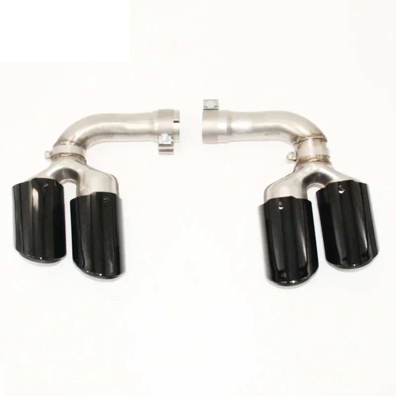 Universal Tail Throat For 2012-2021 Plating Black Y Shape Double Exit Stainless Steel Exhaust Pipe