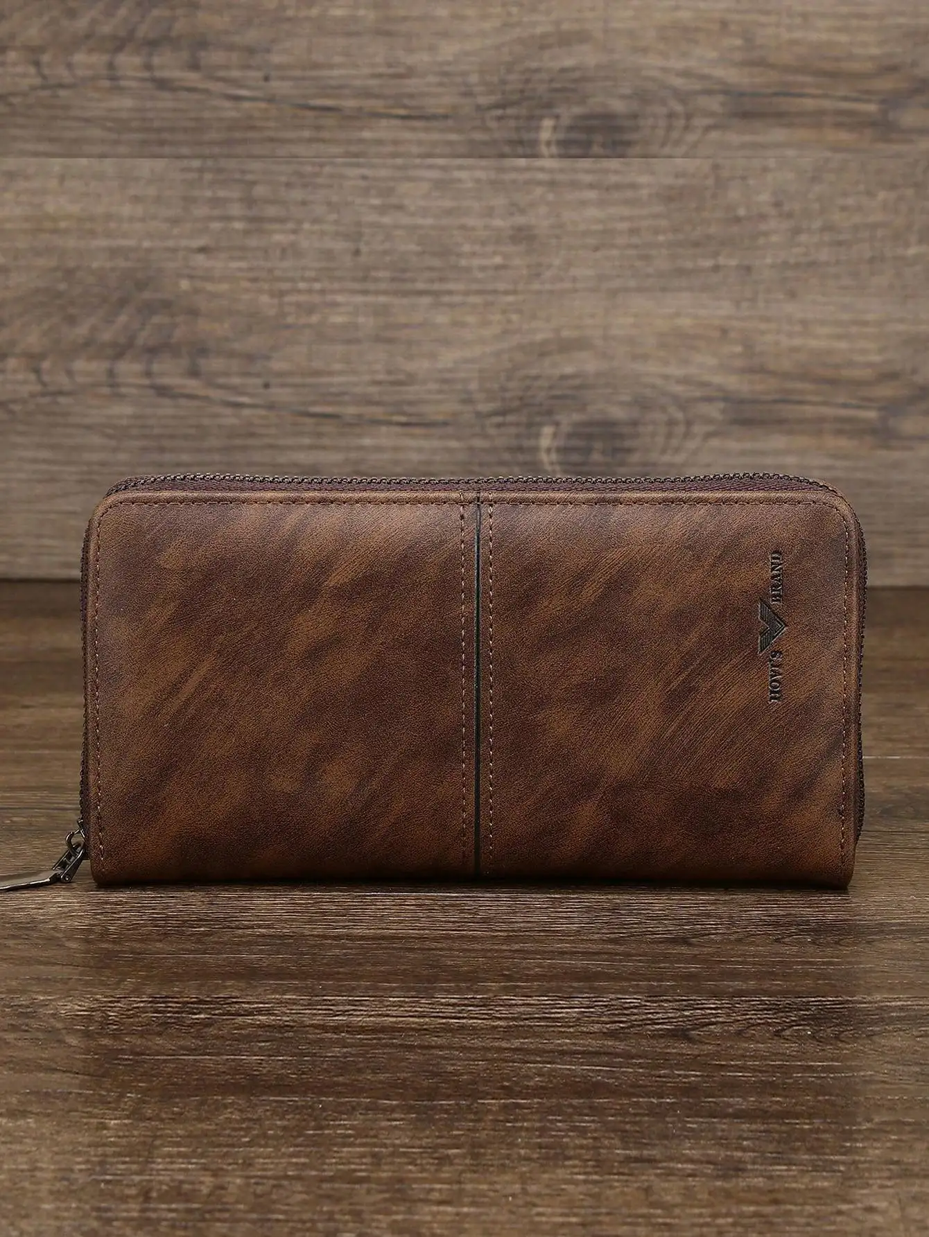 Fashion Retro Brown Long Wallet Multi Card Slots Large Capacity Wallet for Commuting Outdoor Use