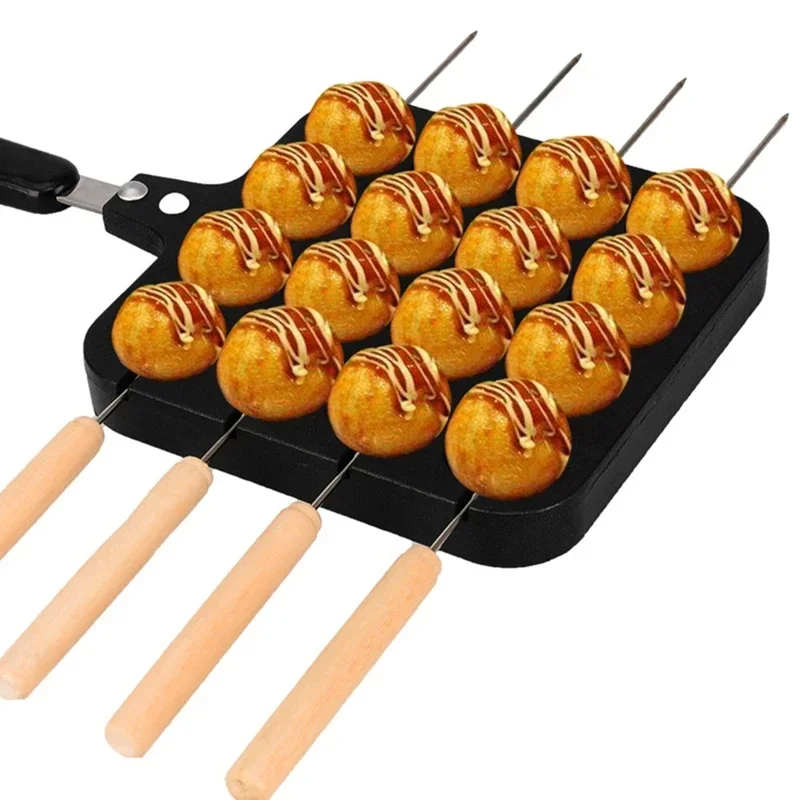 16 Holes Aluminum Takoyaki Maker Grill Pan Octopus Ball Plate Home Cooking Baking Forms Mold Tray Baking Kitchen Tools cake pan