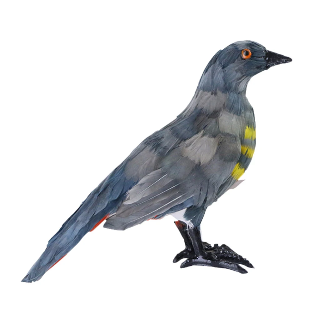 

Feathered Cuckoo Bird Ornaments Artificial Animal Toys Lifelike Shaped Statue Decor Home Party Joyful Atmosphere Gift Kids