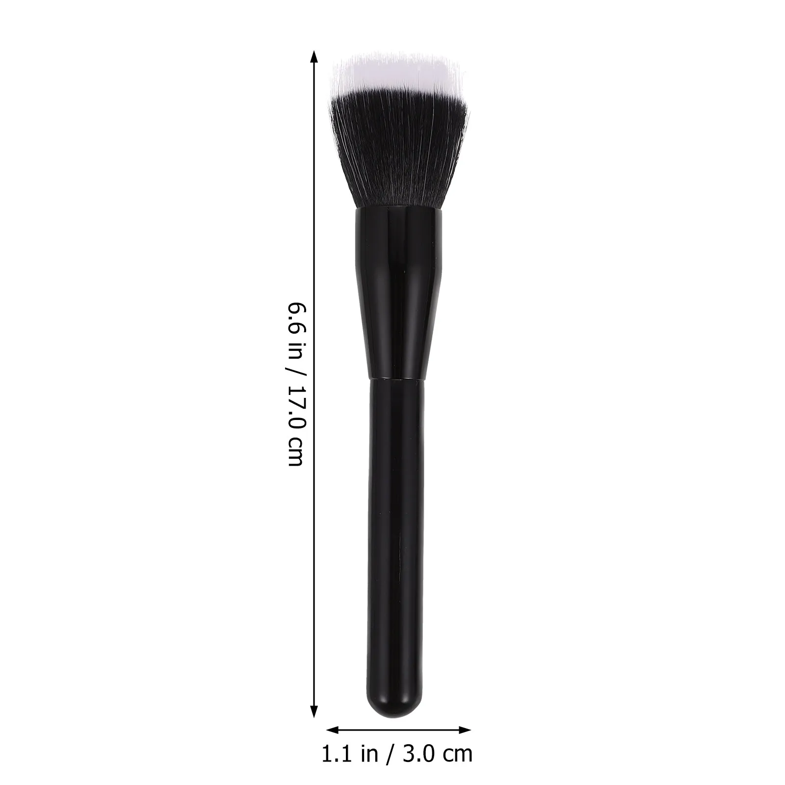 2Pcs Black Stippling Blush Brush Made of High-Quality Artificial Fibers Lightweight Comfortable Skin-Friendly Flat Head Design