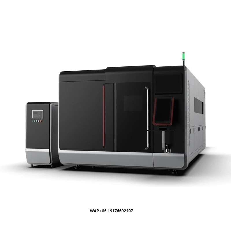 Automatic 1000W-12000W Fiber Cutter CNC Control Software Fully Enclosed Exchange Platform Stainless Steel Metal Cutting