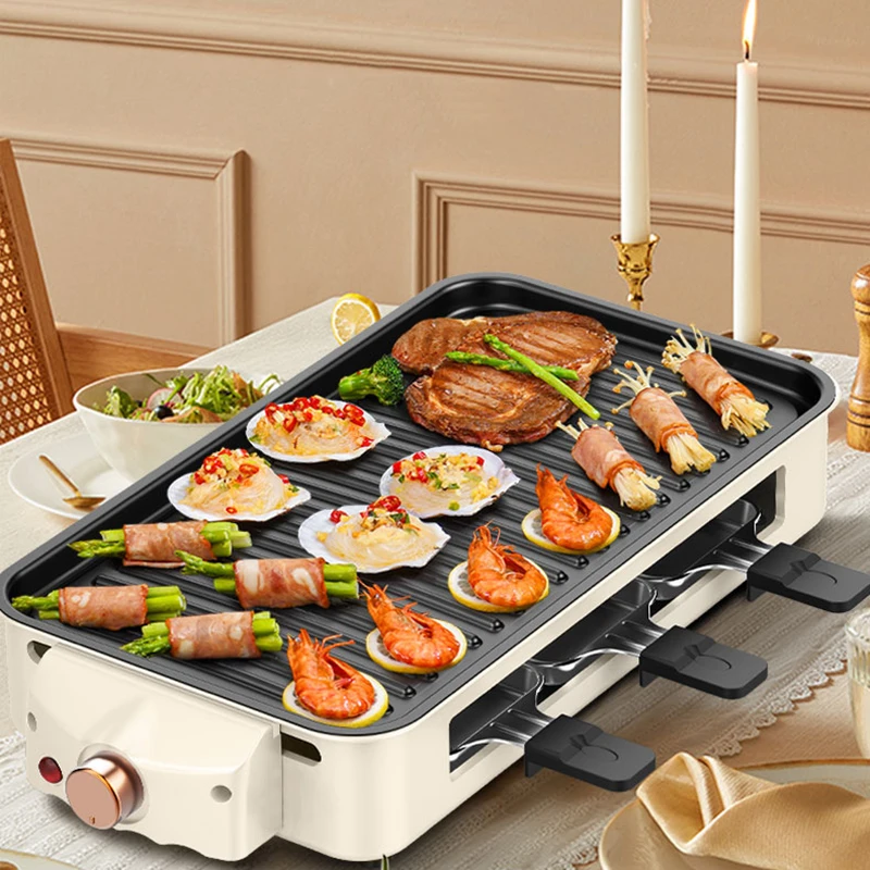 

Electric Grills Pan Indoor Automatic Smokeless BBQ Non-stick Portable Household Barbecue Multifunctional Frying Kitchen Supplies