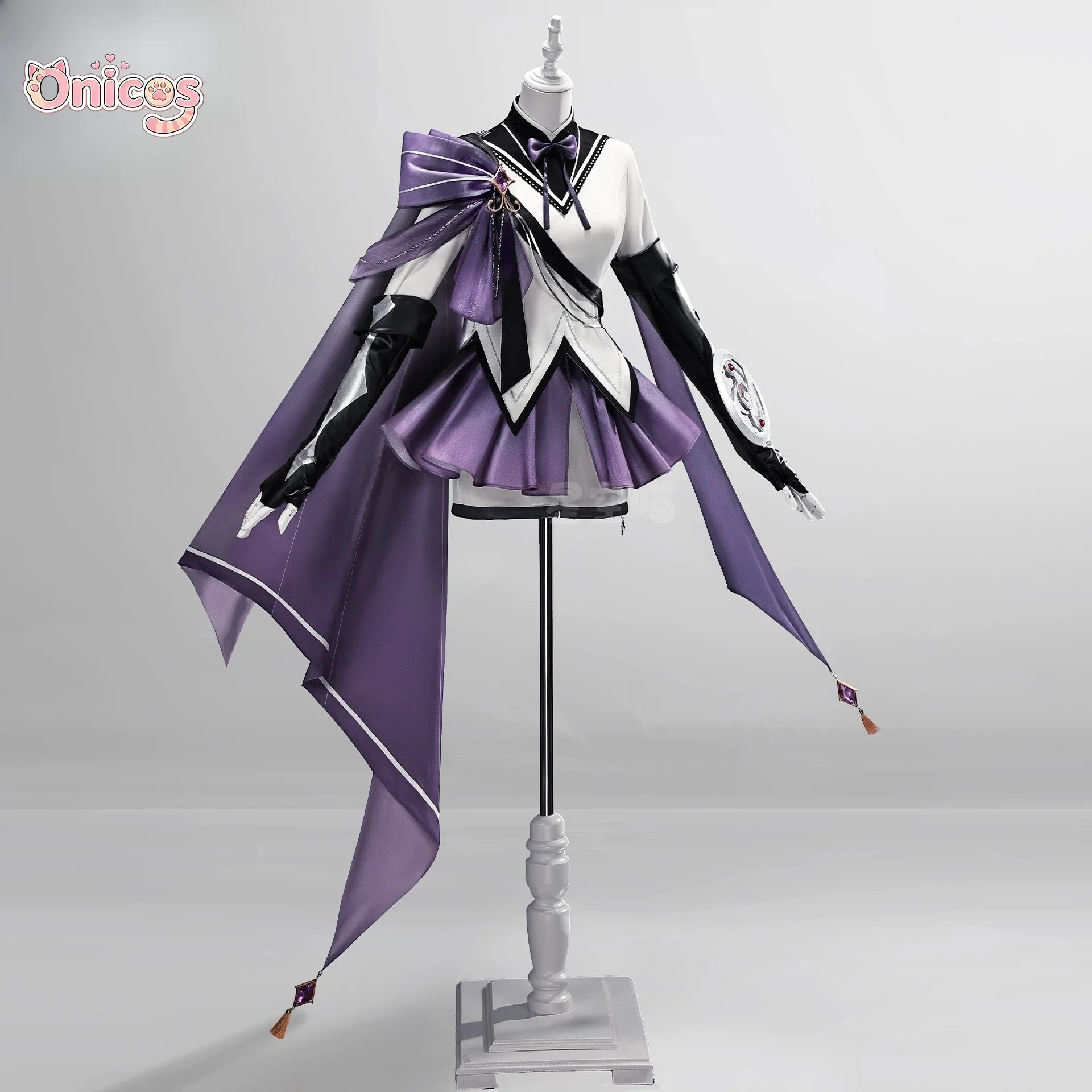 

Puella Magi Madoka Magica Homura Akemi Cosplay Costume Gorgeous Purple Dress Knight Armor Halloween Full Set Comic Con Onicos
