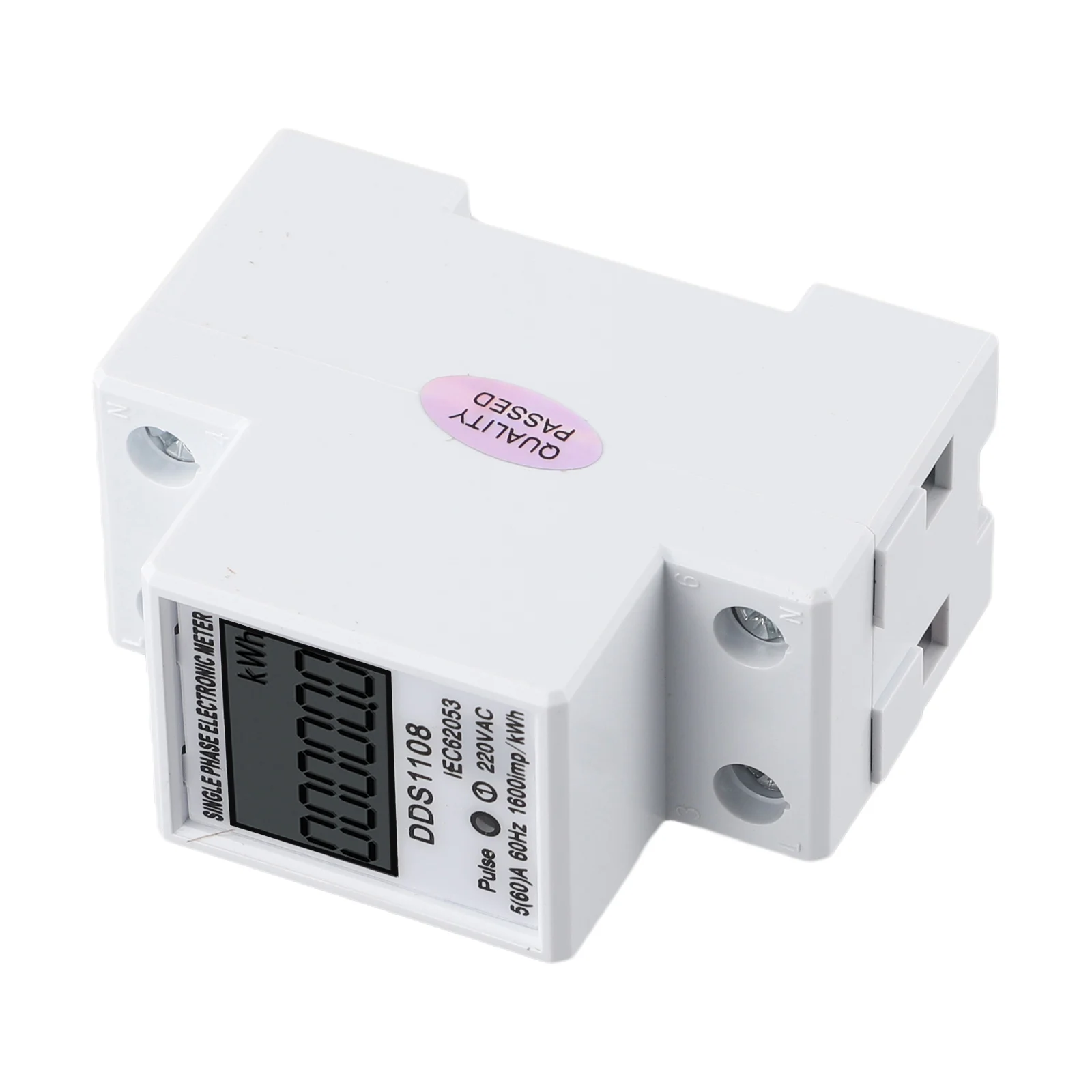 Home Energy Meter Single-phase 220V Digital Easy To Install Efficient Electric Explosion Protection LCD Plastic