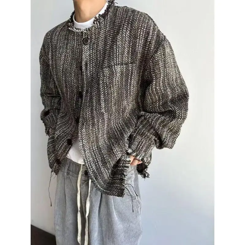 

Свободное мужское джинто 2024, весенне-осенняя уличная одежда, Гонконгское повседневное пальто, тренд High Street, Harajuku, корейская версия