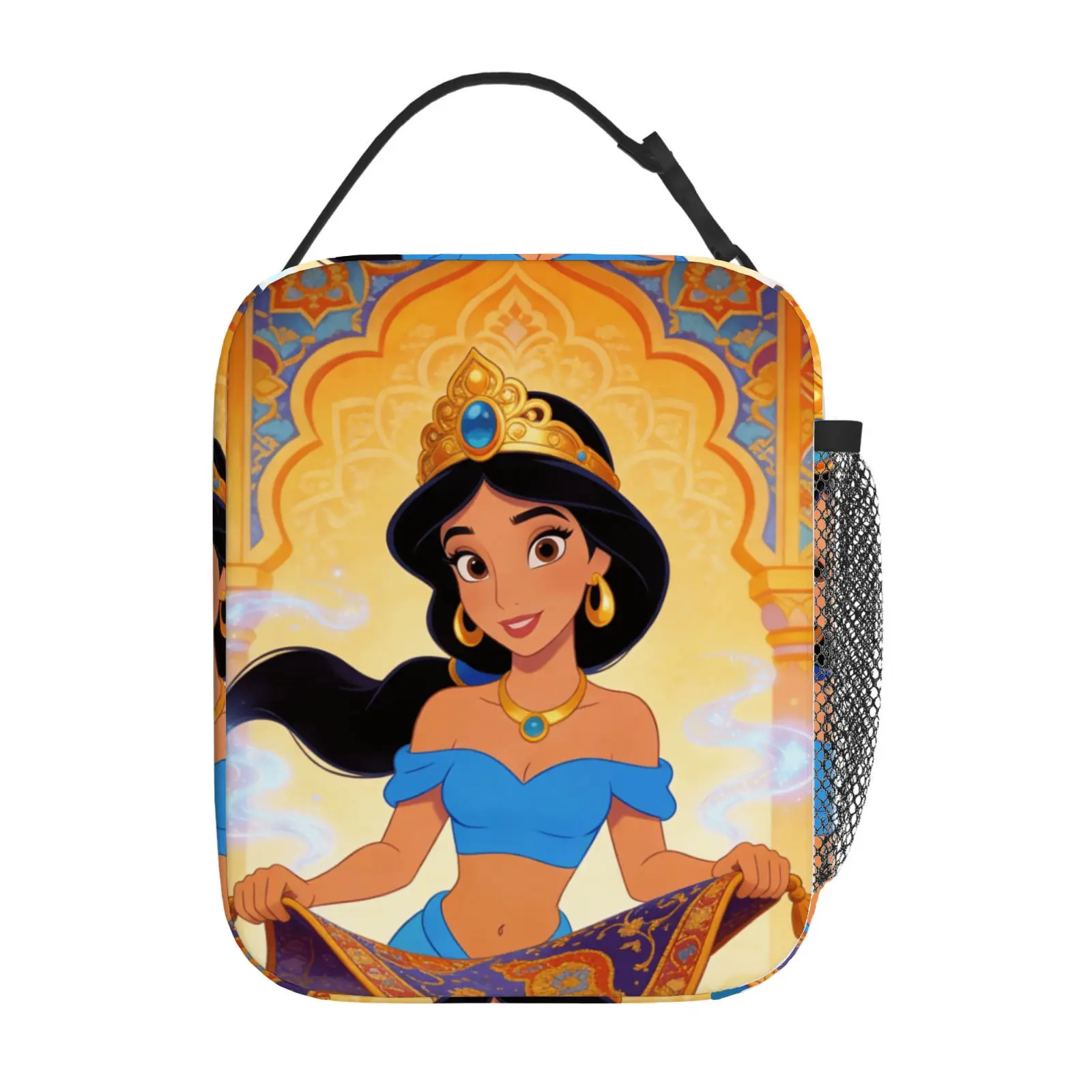 

1 шт. Милая сумка для обеда в стиле принцессы Жасмин, подходит для повседневного использования, сумка для обеда на каждый день, подарок.
