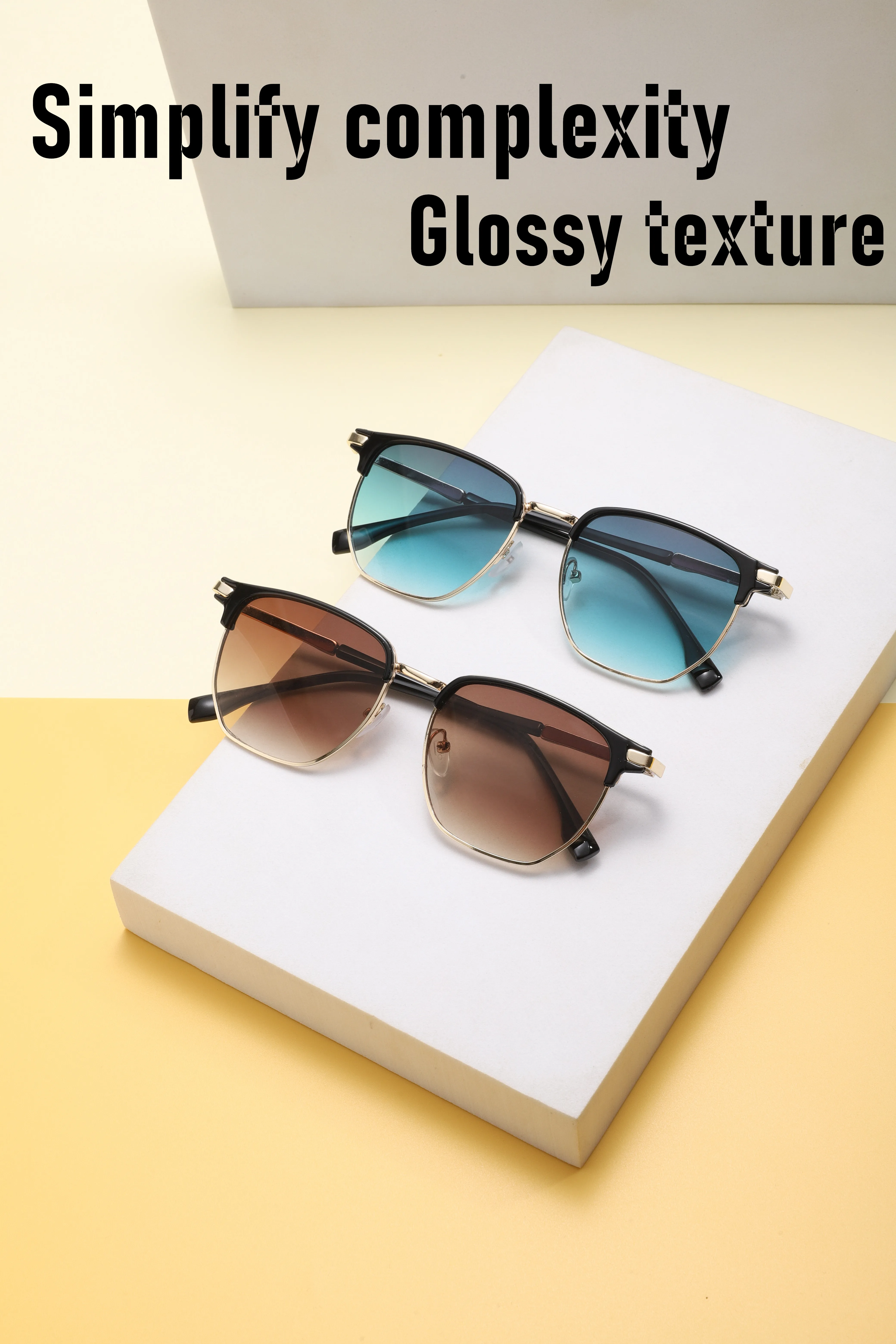 2025 neue Mann Frau Sonnenbrille Augenbraue Rahmen Brillen Mode Vielseitig Retro Hohe Qualität Sonnenbrillen Unisex UV400 Shades – Detail 1
