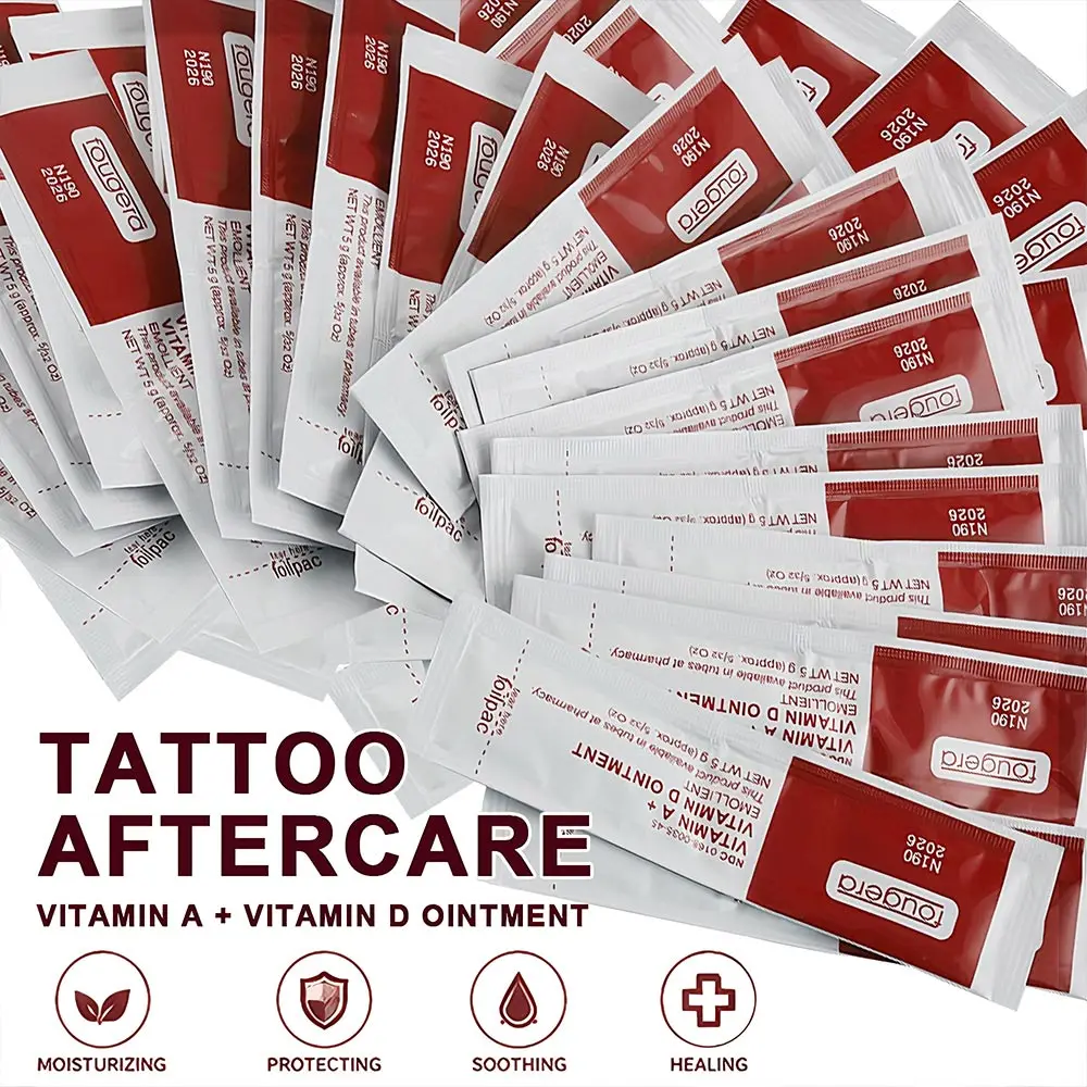 200/100/50/10PCS Tattoo Aftercare Ointment Vitamin A+D Repair Cream for Fresh Tattoo Healing Moisturizing Skin Protection