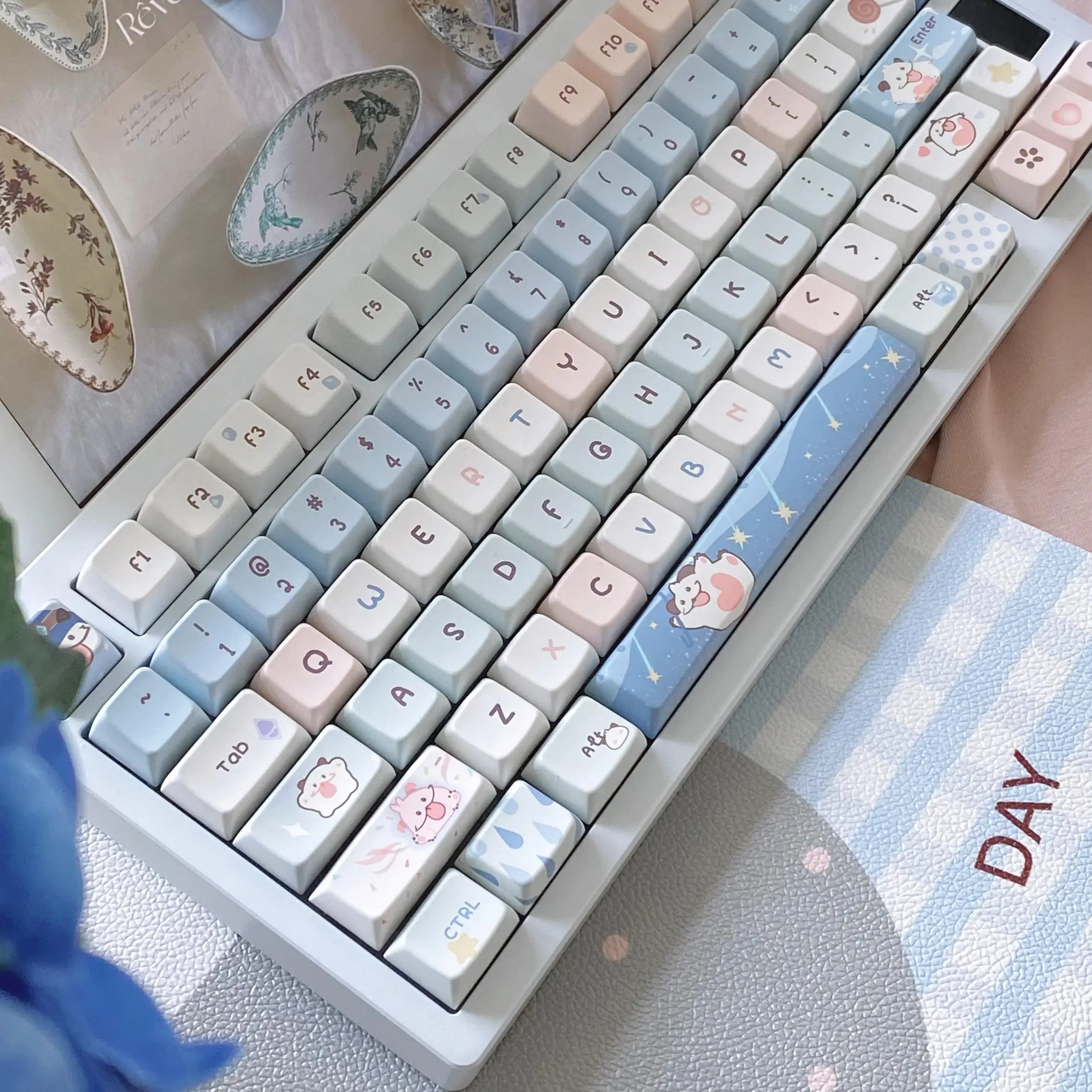 149 Keys Poro Game Keycaps Five-Sided Sublimation Cute Cherry MDA PBT Key Caps for Made68 Mad68 Wooting 60 Mechanical Keyboard