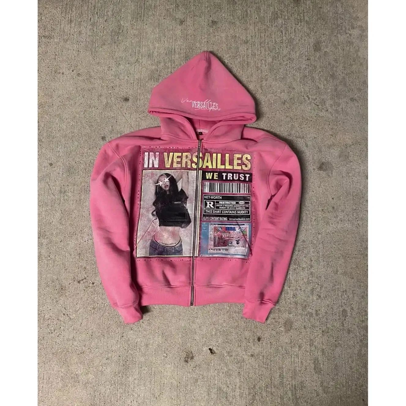 

Ретро-худи с принтом в стиле Y2K, готическая уличная одежда, женская, весенняя коллекция, из других материалов, 100% премиум-свитшот для женщин