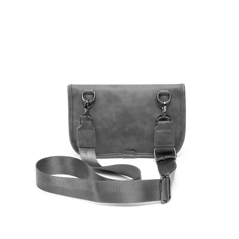 New Trendy Men\'s Crossbody Bag Single Shoulder Cross Body Bags Men Fashion Brand Design Shoulder Bag Gray Small Square Bag Mens