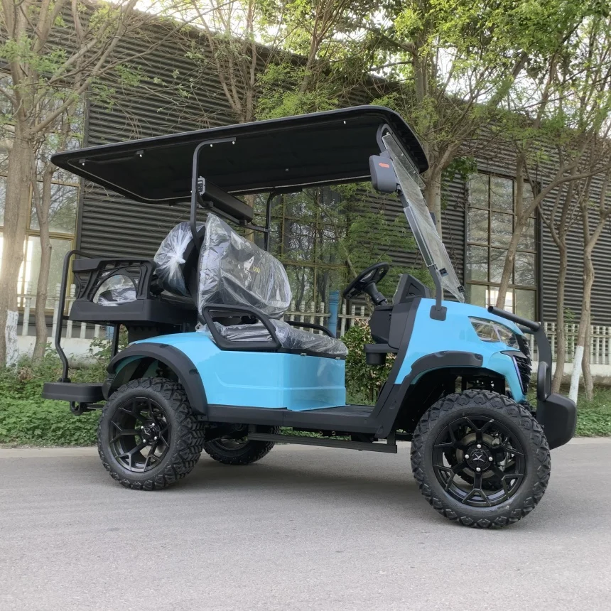 Electric Golf Cart Achieve A Smooth Ride 5KW AC Motor Daytime Running Lights High/Low Beam Headlights With Angel Eyes Golf Cart