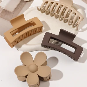 4 PCs rosa Farben Haarklauenklemmen mit Multi-Stype-Accessoires, Blumenkrallenklammern für dickes Haar, Haarklammern für Nicht-Schlupf-Frau 8 Hauptverkäufe Rosa Flasche - №4