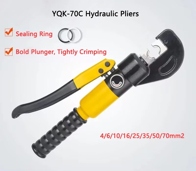 

Manual Hydraulic Pliers YQK-70C Cable Crimping Pliers 4-70mm2 Copper Aluminum Terminal Pliers Wire Crimping Pliers