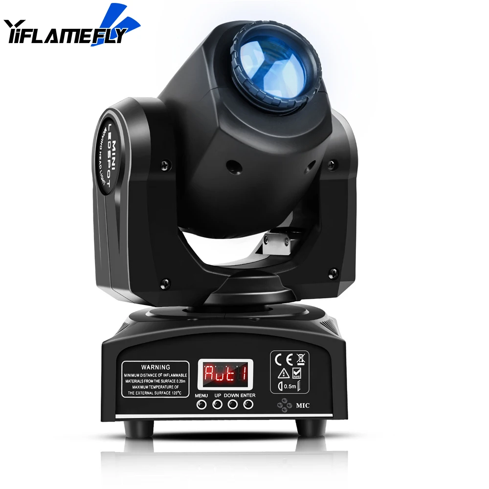 30W RGBW LED Black Stage Light DMX512 Voice Control DJ Light Moving Head Light Stage Effects for Parties Nightclub Wedding KTV