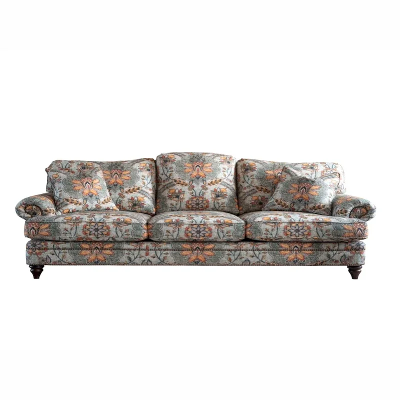 

Sofa cotton printed three-person fabric down 3 + 2 + 1 combination