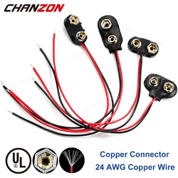 10/20 piezas conector de alimentación de batería de 9V adaptador de Clip a presión tipo T tipo I Cable de 9 V 15cm 24AWG Cable de soporte enchufe hebilla