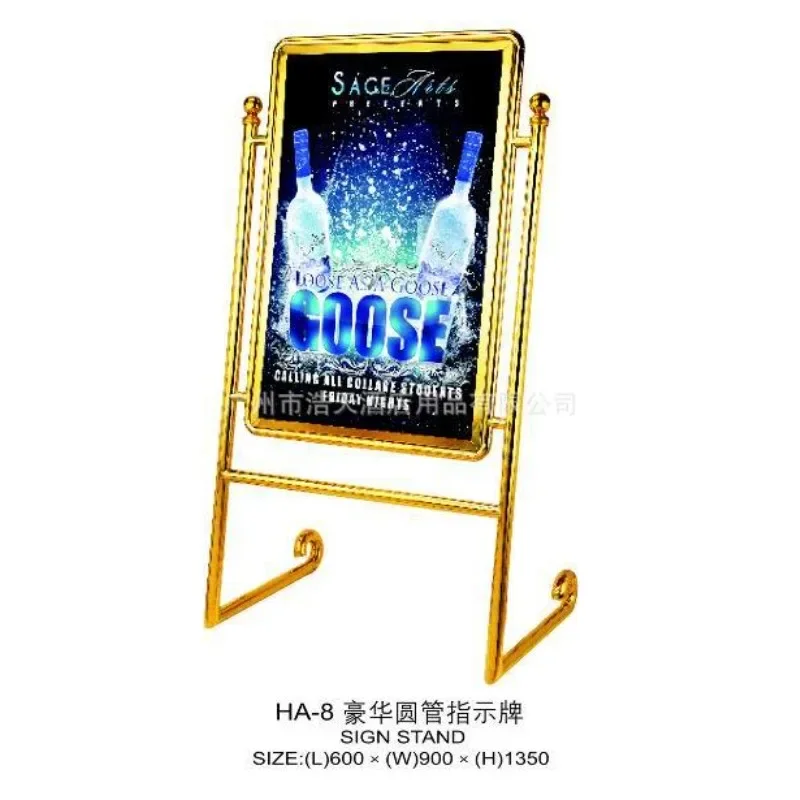 Hotel signs, luxury round tube titanium signs can be customized, vertical signs, billboards, water signs