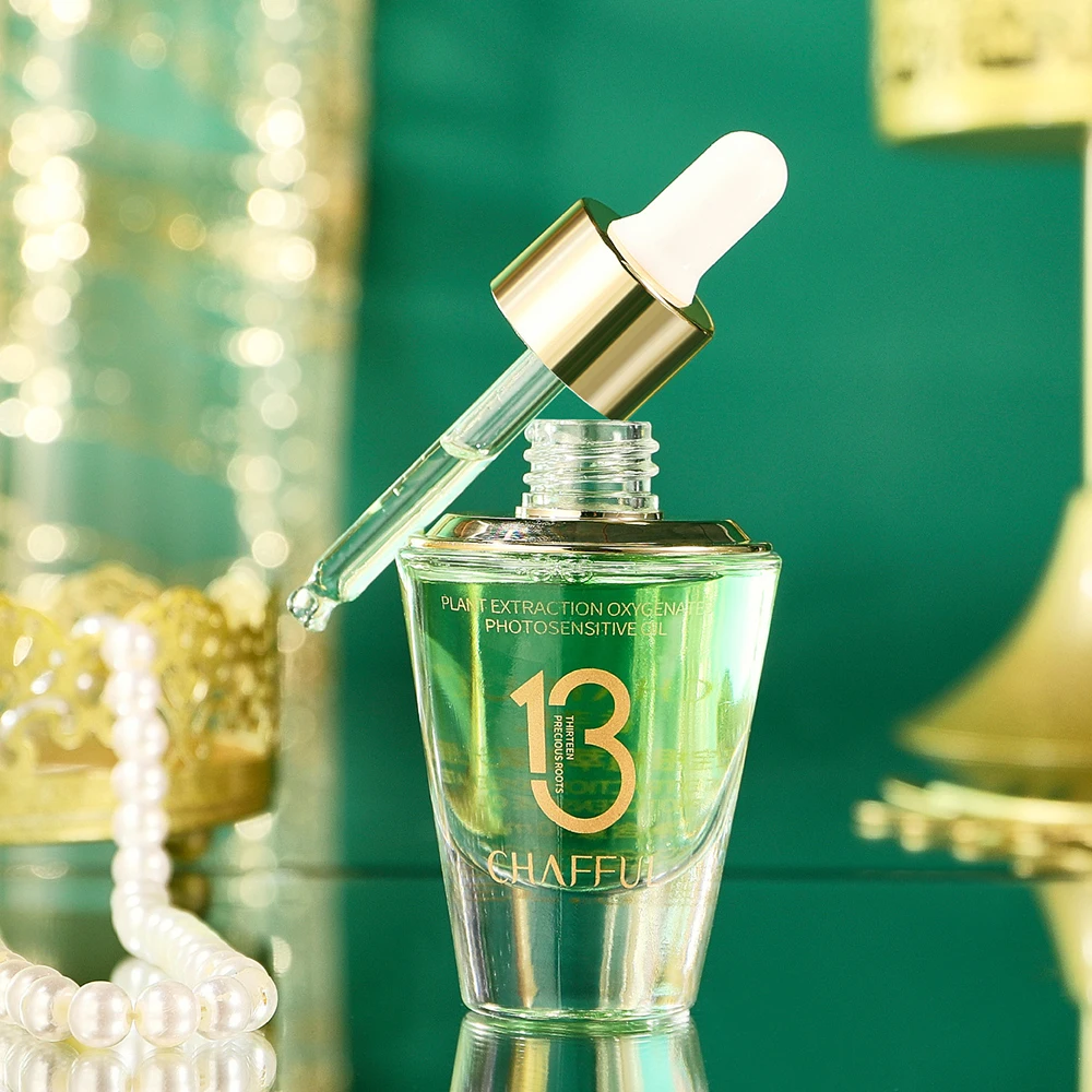 Thirteen Treasure Root Plant Extract Essence Oil Brighten Skin Oil Penetrate Muscle Activated Facial Contour Skincare Serum