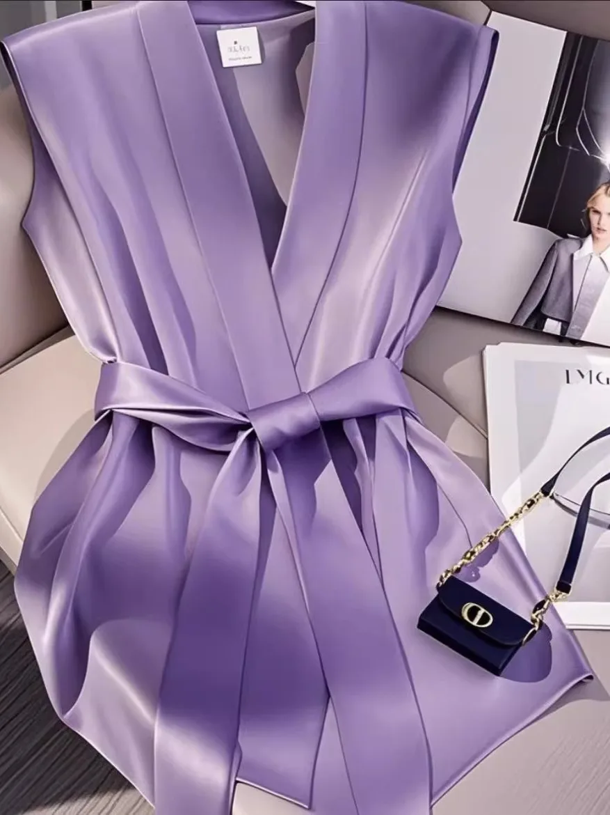 

Ele 2023, летняя новая женская шикарная корейская версия, свободная посадка, V-Ne Svel, однотонная тонкая модель