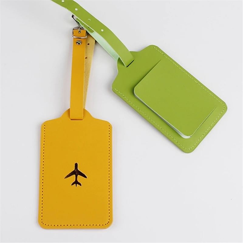 Leather Suitcase Luggage Tag Label Bag Pendant Handbag Portable Travel Accessories Name ID Address Tags for Women Men